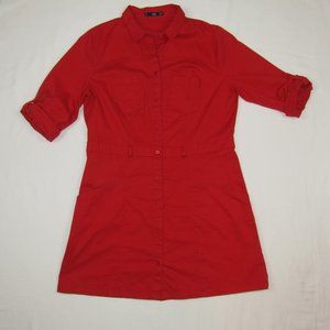 Mango Utility Red Dress - Size 10